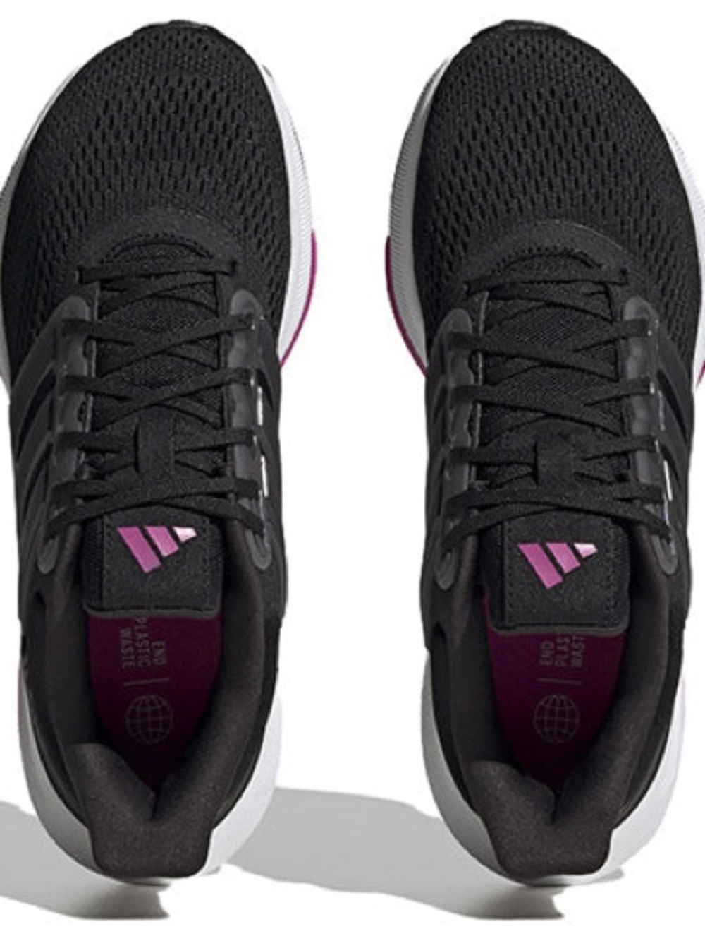 ADIDAS Women's Black Lucid Fuschia Running Sneakers 6.5 US